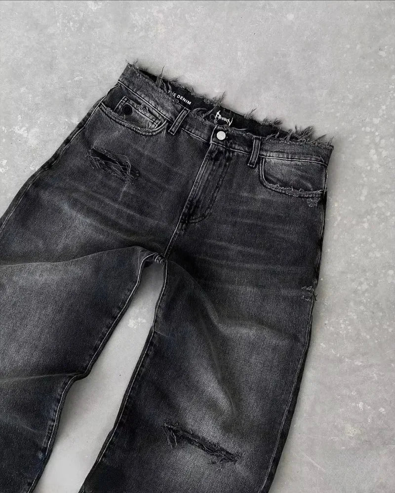Saviig Vintage High Waist Wide Leg Jeans for Women & Men