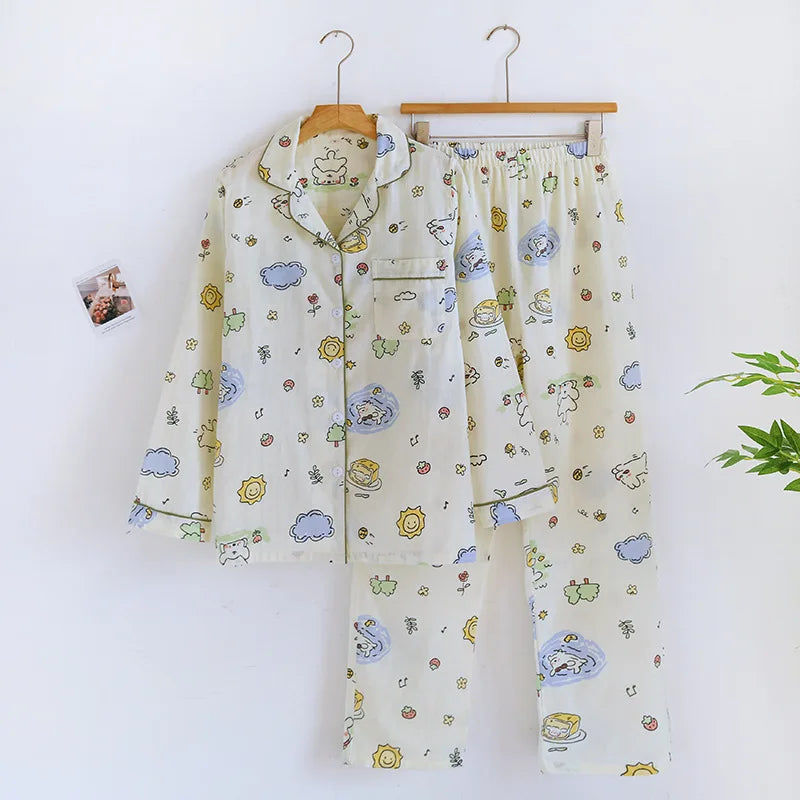 Saviig Maple Leaf Pajama Set - 100% Cotton Sleepwear