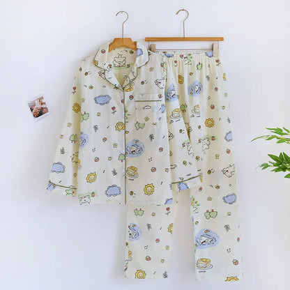 Saviig Maple Leaf Pajama Set - 100% Cotton Sleepwear