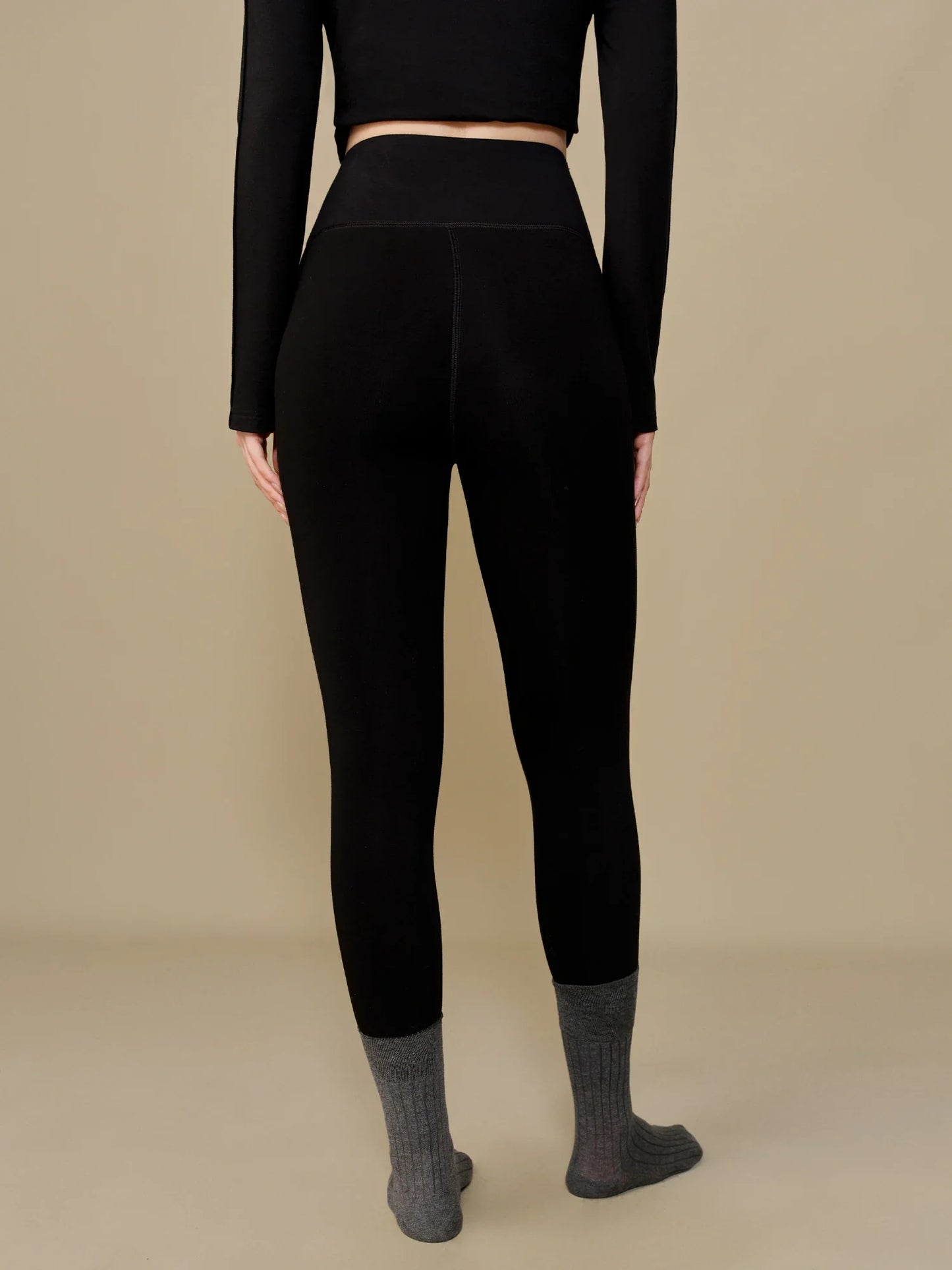 Saviig Winter Velvet Thick Bottom Pants: Warm & Comfortable One-piece design.