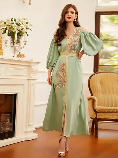 Saviig Ramadan Eid Kaftan Abaya Luxury Dress for Women Muslim Fashion