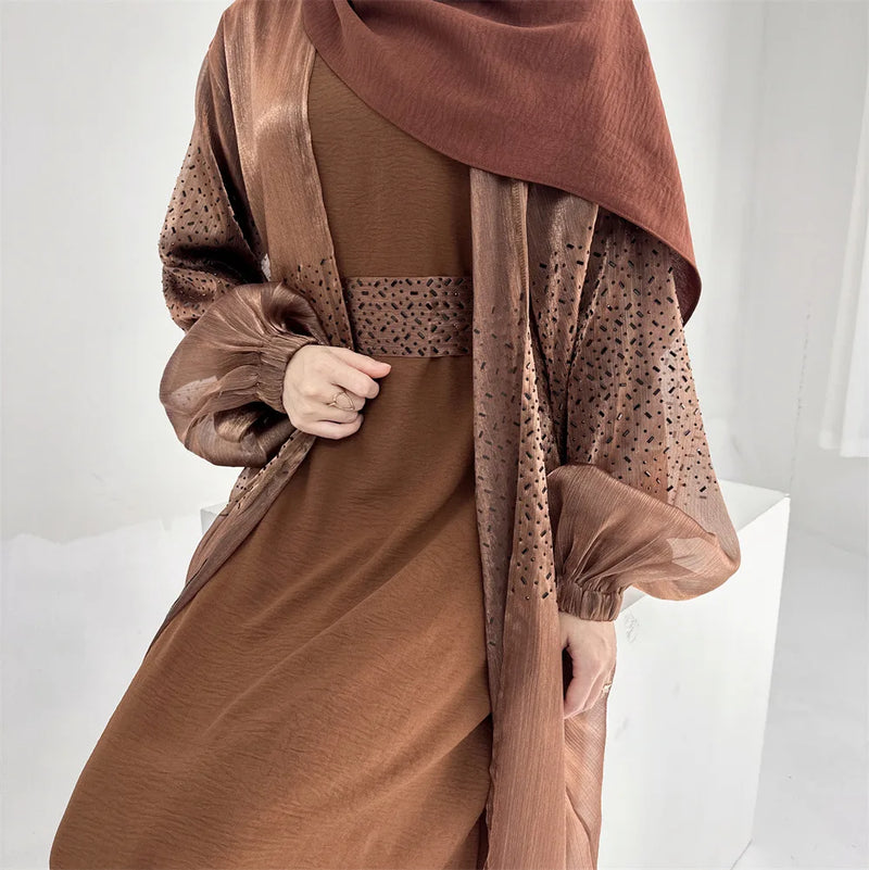 Saviig Ramadan Kaftan Abaya 2 Piece Set for Women