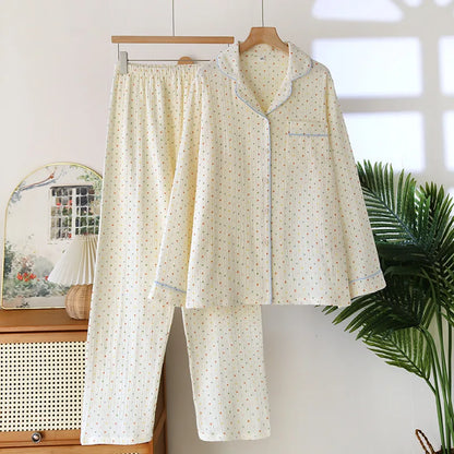 Saviig Cotton Crepe Women's Pajama Set - Spring Collection