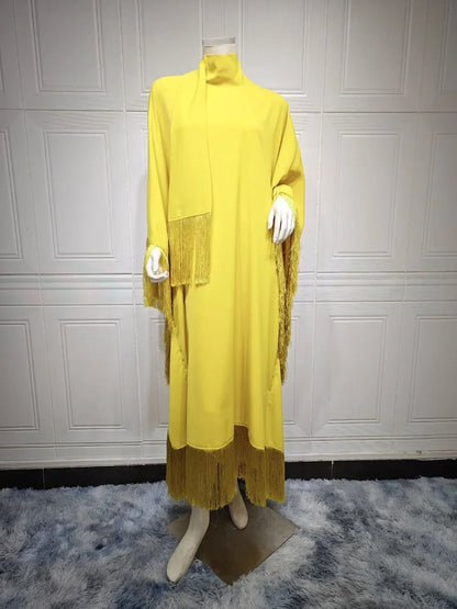 Saviig Ramadan Eid Muslim Women's Elegant Caftan Abaya Party Dress