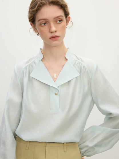 Saviig Elegant Suit Collar Shirt - 2025 Spring New High-end Design