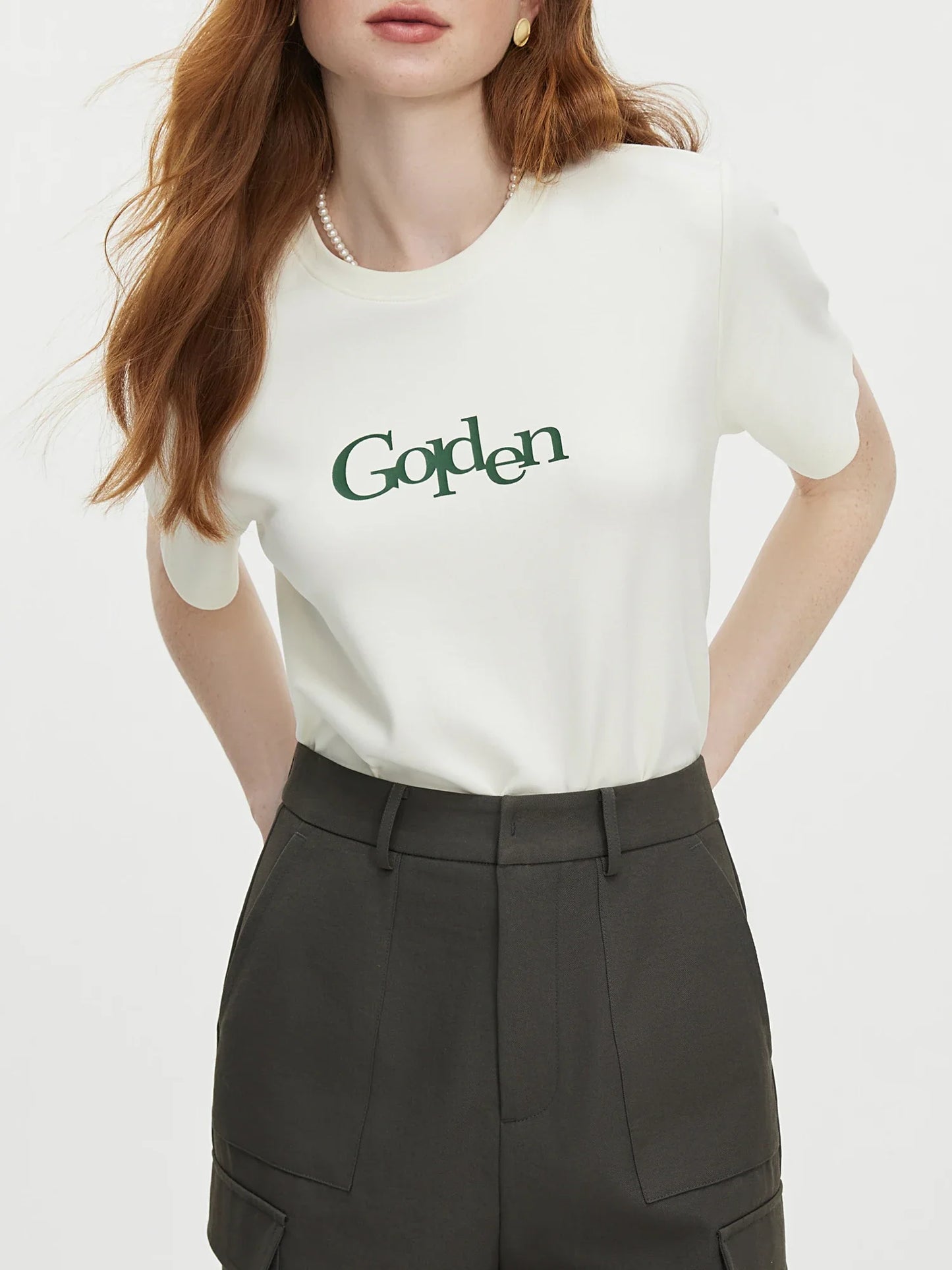 Saviig Printed Office Lady Shoulder T-shirt: 2024 Autumn Collection