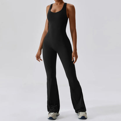 Saviig Women's Yoga Jumpsuit Fitness Romper Stretch Workout Bodysuit