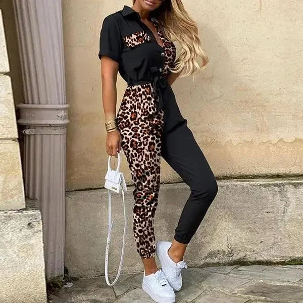 Saviig Women's Elegant Long Jumpsuit Trousers