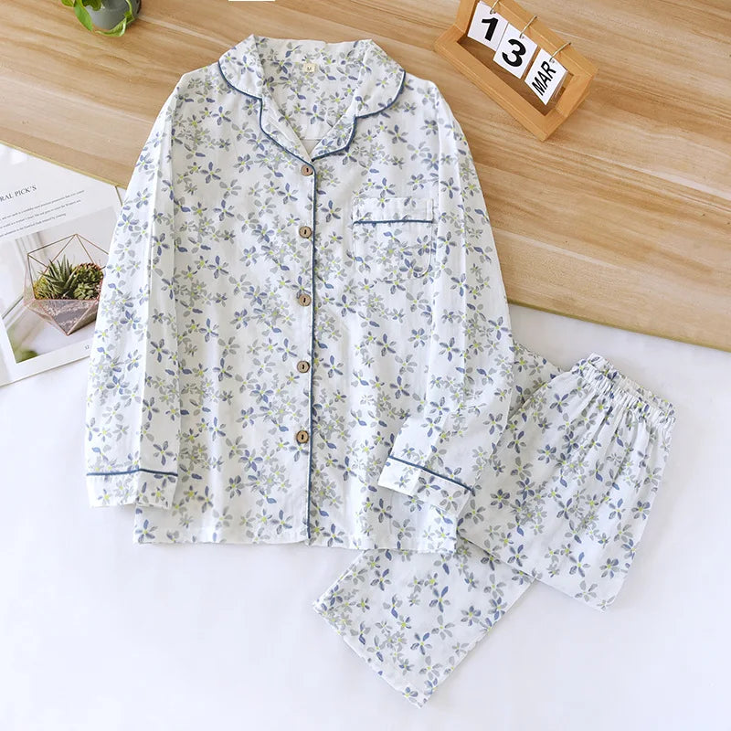 Saviig Maple Leaf Pajama Set - 100% Cotton Sleepwear