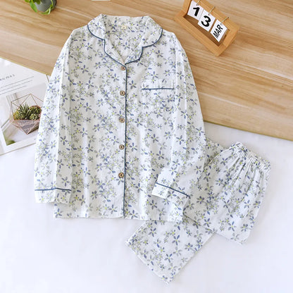 Saviig Maple Leaf Pajama Set - 100% Cotton Sleepwear
