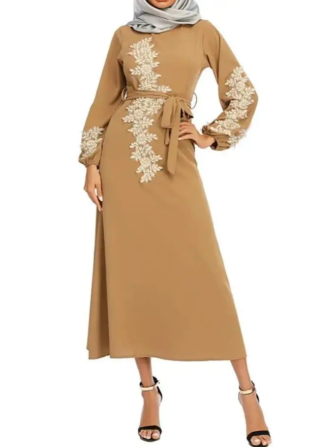 Saviig Ramadan Kaftan Abaya Dress for Muslim Women - Eid Mubarak Fashion