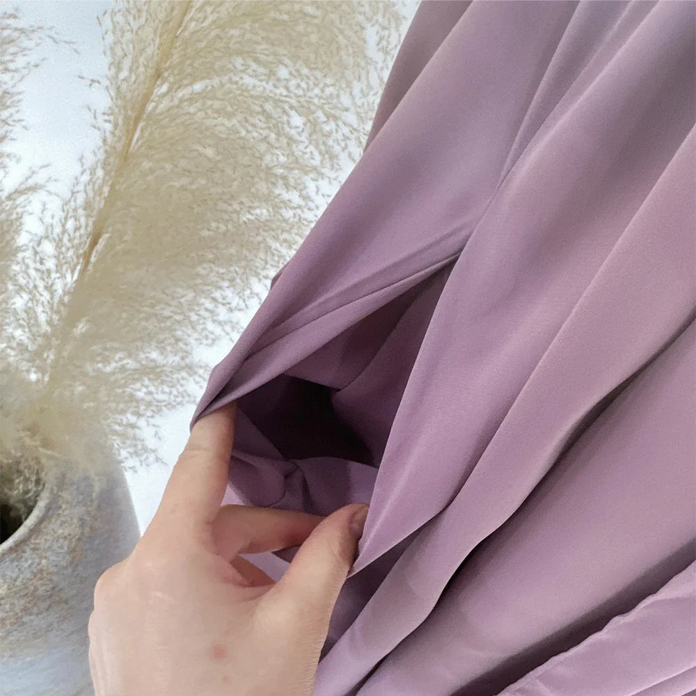 Saviig One Piece Zipper Front Jilbab with Integrated Hijab, Modest Abaya for Women