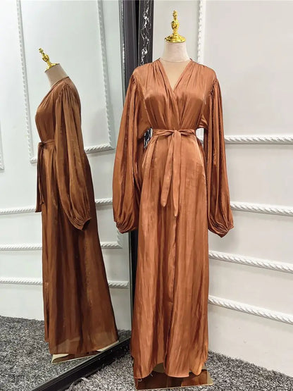 Saviig Kimono Style Kaftan Abaya for Women - Islamic Long Robe Dress