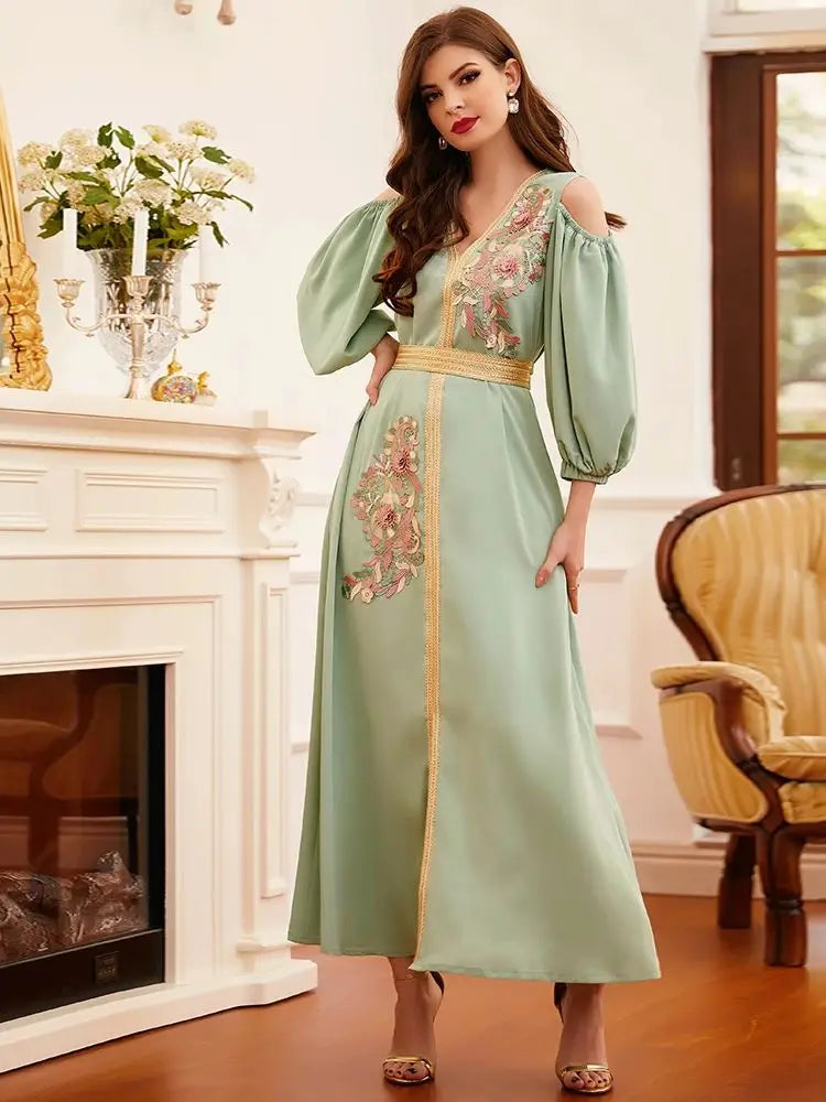 Saviig Ramadan Eid Kaftan Abaya Luxury Dress for Women Muslim Fashion