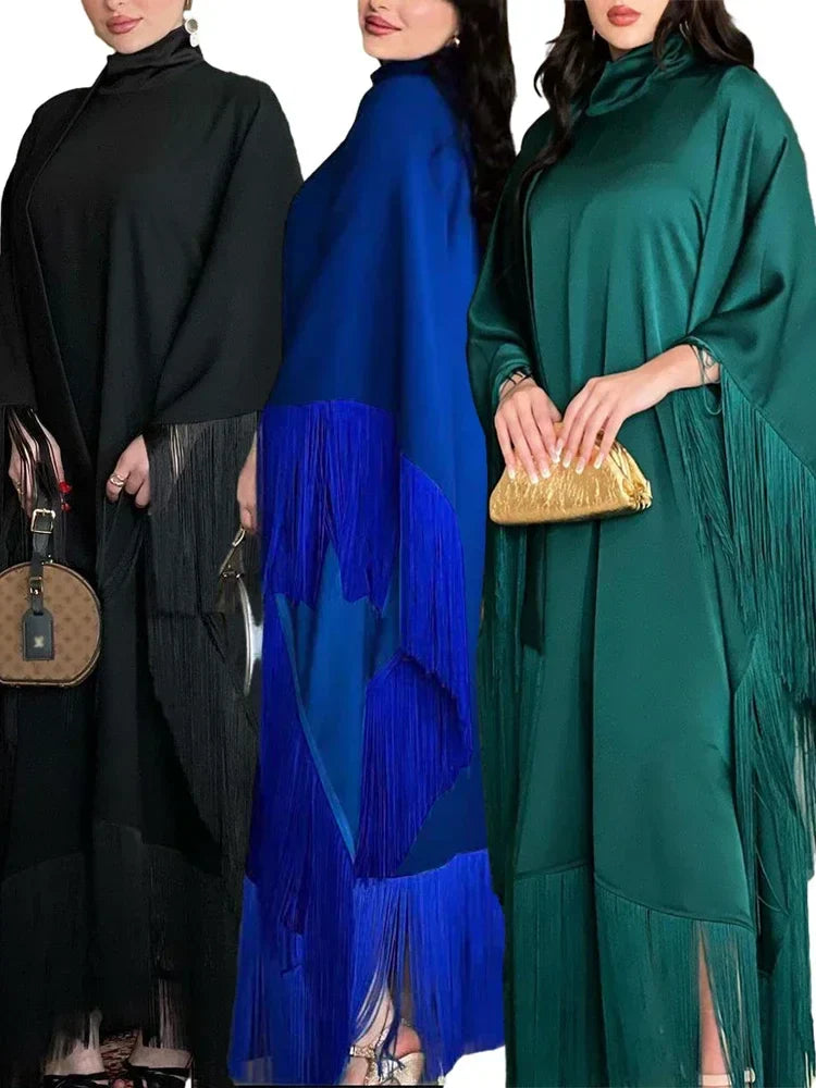 Saviig Ramadan Eid Muslim Women's Elegant Caftan Abaya Party Dress