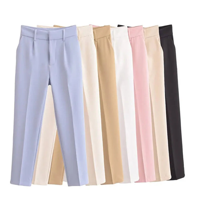 Saviig High Waist Slimming Suit Pants for Women