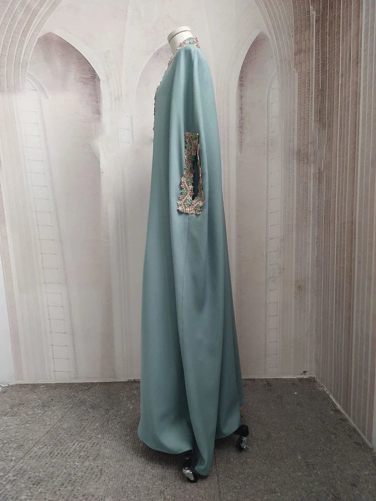 Saviig Embroidered Abaya Dress for Muslim Women parties and occasions