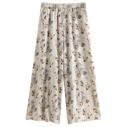 Saviig Loose Wide-leg Nine-point Casual Pants for Women