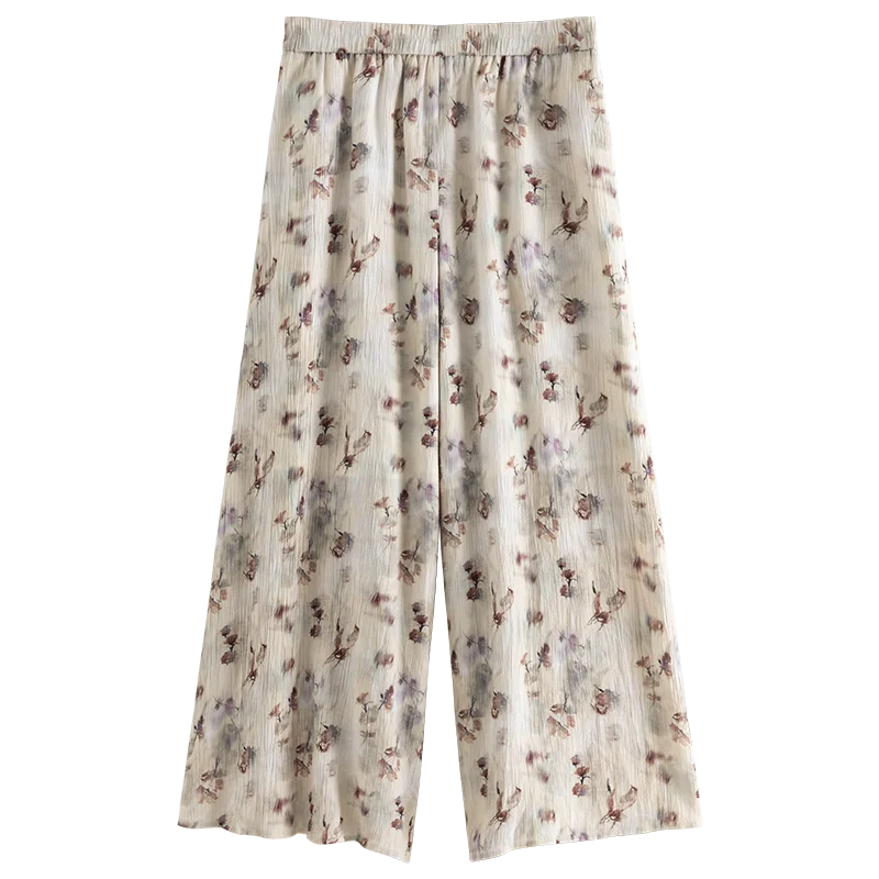 Saviig Loose Wide-leg Nine-point Casual Pants for Women