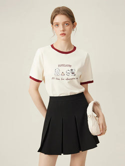 Saviig 100% Cotton Short Sleeve Women's O-Neck T-shirt - Spring 2024 Collection