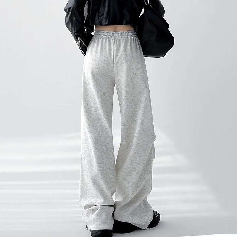Saviig Wide Leg Drawstring Sweatpants Women's Casual Baggy Joggers