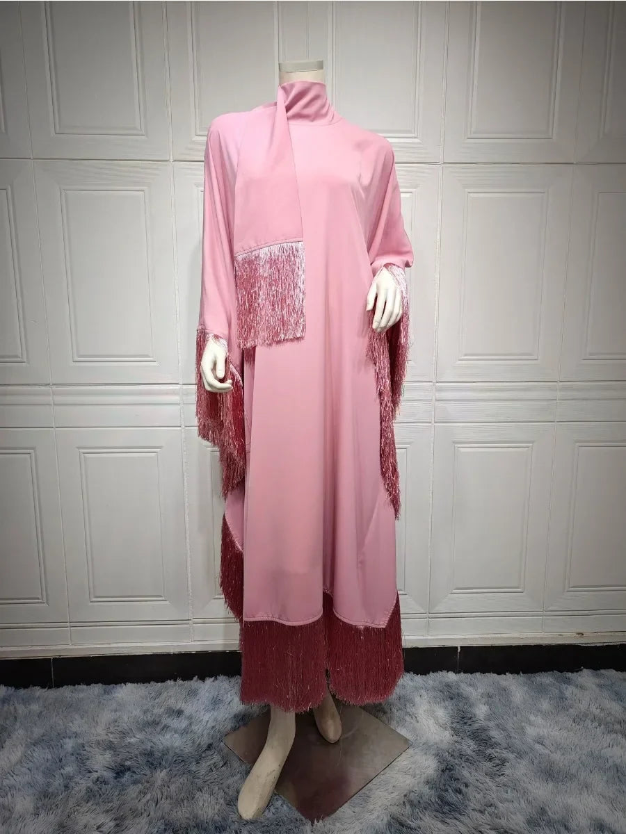 Saviig Ramadan Eid Muslim Women's Elegant Caftan Abaya Party Dress