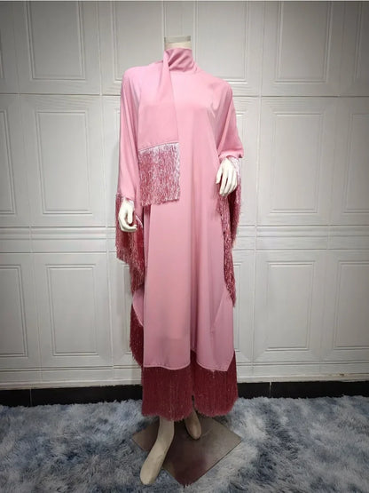 Saviig Ramadan Eid Muslim Women's Elegant Caftan Abaya Party Dress