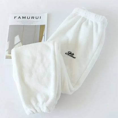 Saviig Flannel Fleece Winter Couple Pants - Warm Home Pajama Bottoms