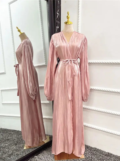 Saviig Kimono Style Kaftan Abaya for Women - Islamic Long Robe Dress