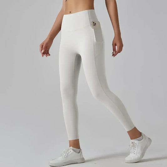 Saviig High Waist Yoga Pants with Side Pockets & Hip Scrunch