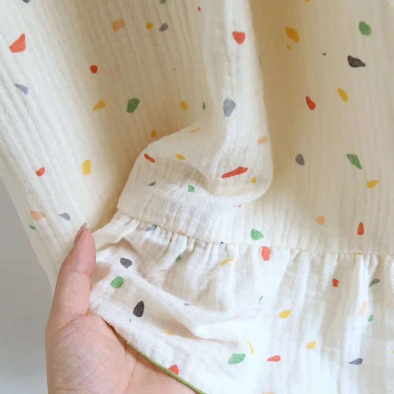 Saviig Cotton Crepe Sleeping Dress with Chest Cushion