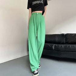 Saviig Wide Leg Casual Suit Pants for Women