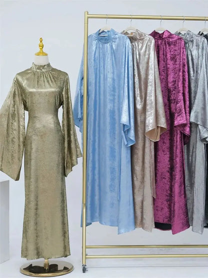 Saviig Shiny Satin Abaya Dubai Luxury 2025 Women Kaftan Dress Muslim Islam Abayas