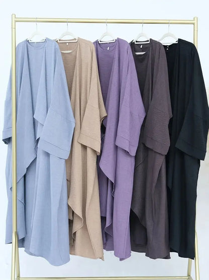 Saviig Dubai Kimono Abaya Set for Women - Elegant Muslim Modest Dress