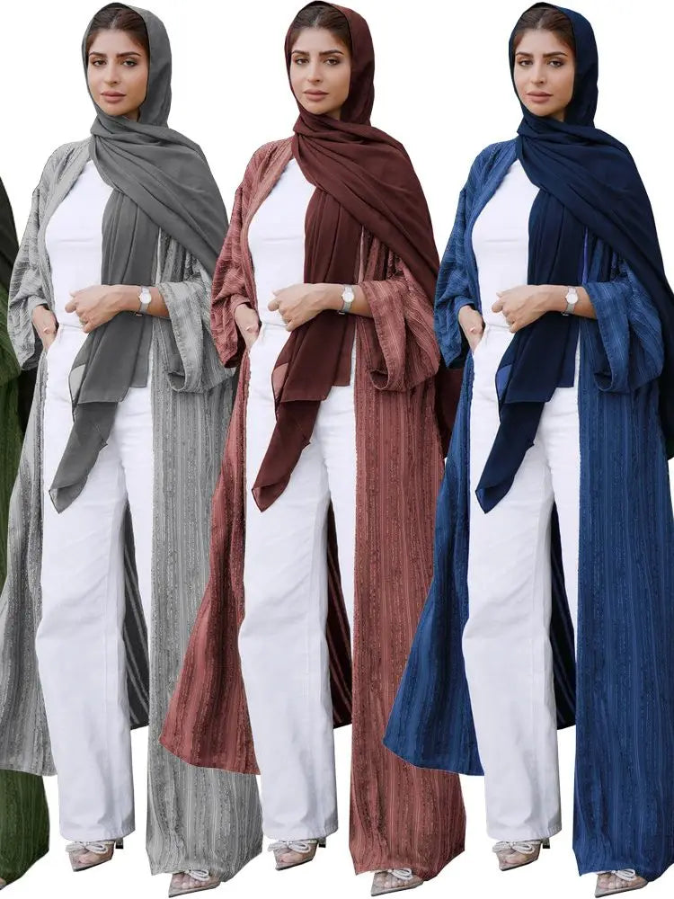 Saviig Ramadan Eid Mubarak Kaftan Robe Kimono Abaya Dress Muslim Women