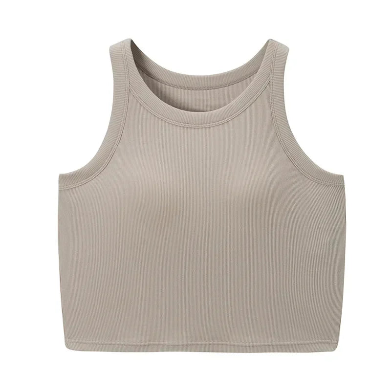 Saviig Modal Bra Top: Chest Pad Vest Camisole Crop for Women