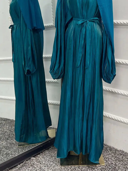 Saviig Kimono Style Kaftan Abaya for Women - Islamic Long Robe Dress