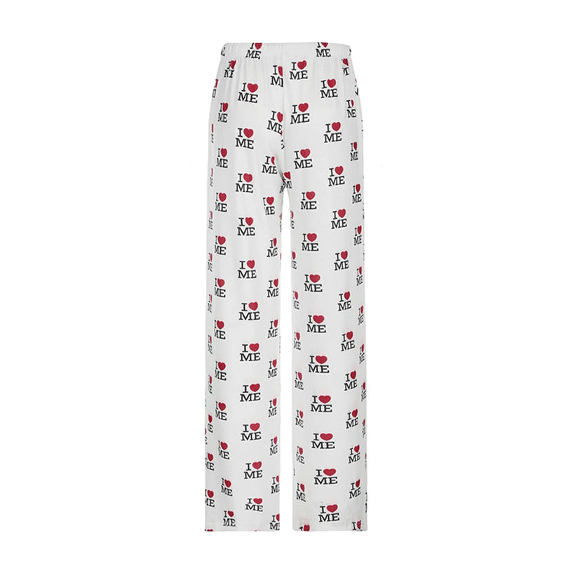 Saviig High-Waisted Printed Pajama Pants for Women