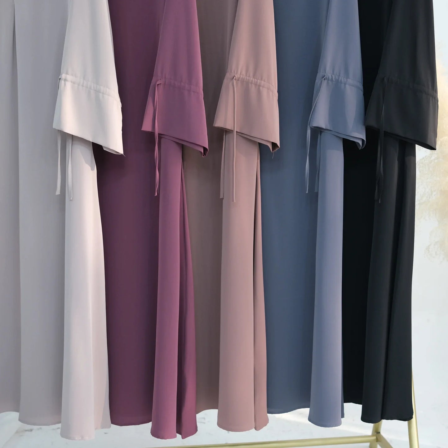 Saviig Casual Abaya Dress: Wide Sleeves, Zipper Front, Modest Muslim Fashion