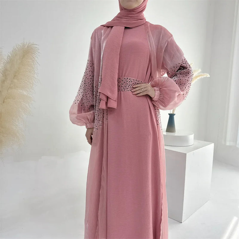 Saviig Ramadan Kaftan Abaya 2 Piece Set for Women