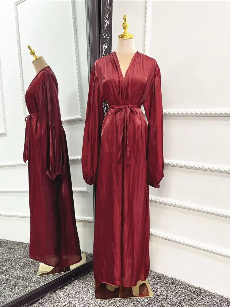 Saviig Kimono Style Kaftan Abaya for Women - Islamic Long Robe Dress