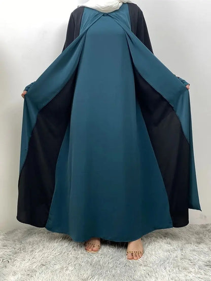 Saviig Luxury Splicing Abaya for Women - Ramadan Eid Muslim Modest Dress
