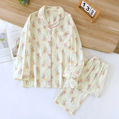 Saviig Maple Leaf Pajama Set - 100% Cotton Sleepwear