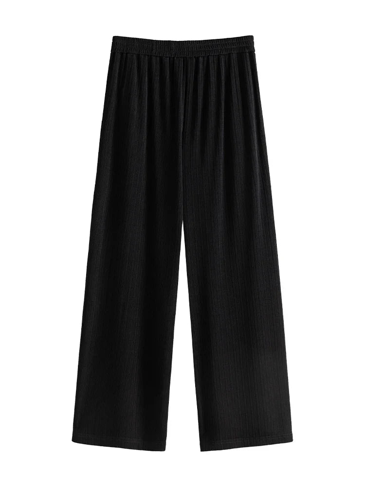 Saviig Icy Elastic Knit Mochi Pants for Women - Summer Casual Comfort