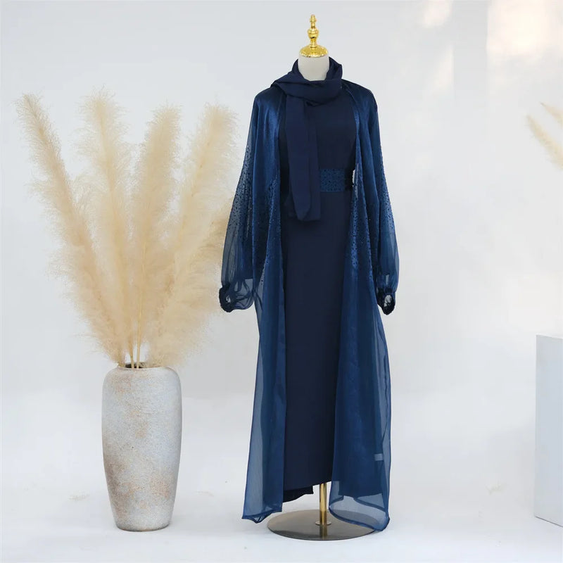 Saviig Ramadan Kaftan Abaya 2 Piece Set for Women