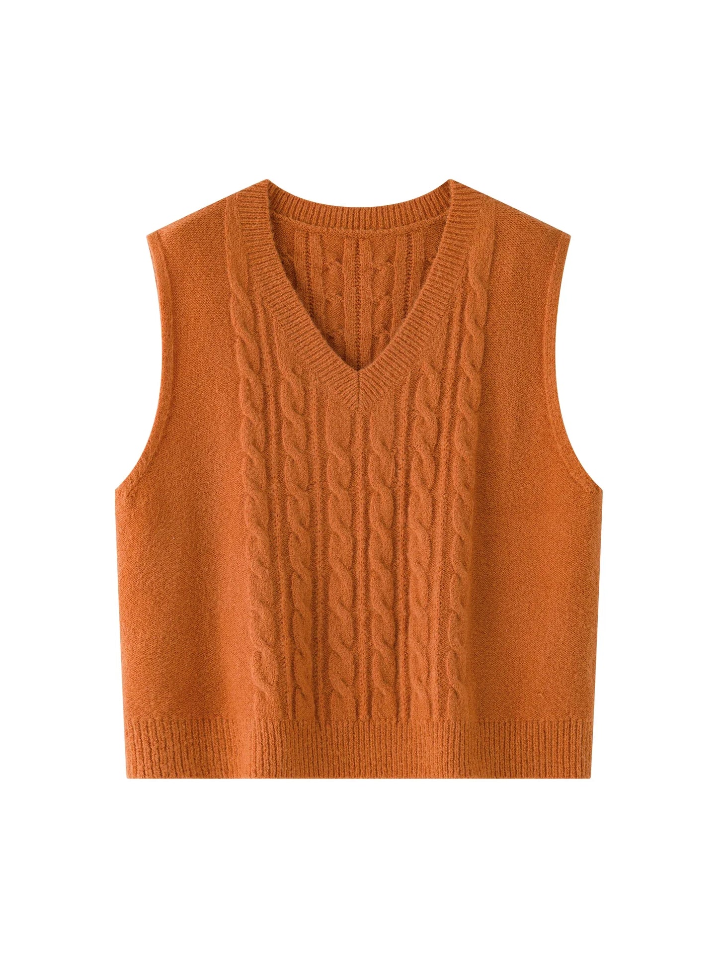 Saviig Autumn Winter Knitted Vest - 2024 New Design V-neck Sleeveless Casual Vest