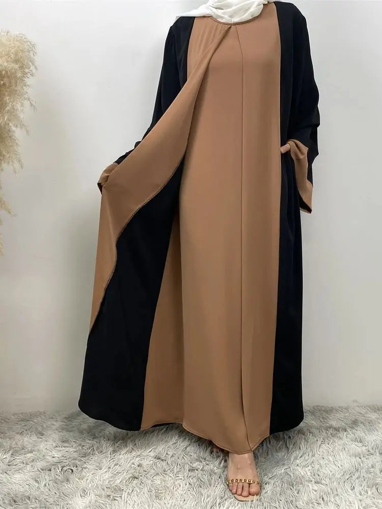 Saviig Luxury Splicing Abaya for Women - Ramadan Eid Muslim Modest Dress