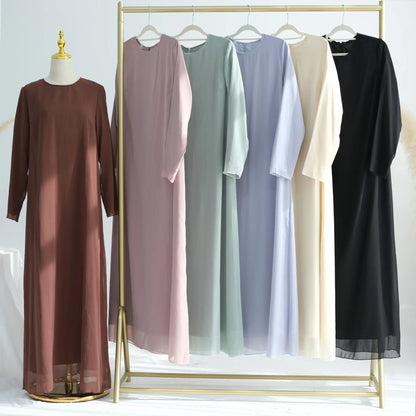 Saviig Chiffon Abaya Set for Modest Islamic Evening Parties