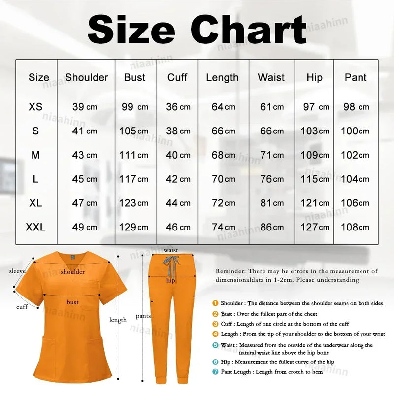 Saviig Men's V-Neck Short Sleeve Scrub Uniform Set for Healthcare Work