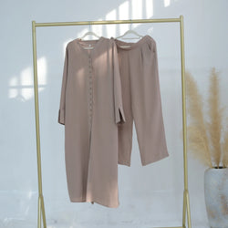 Saviig 2-Piece Hijabi Set: Kimono Abaya with Pants - Ramadan Collection